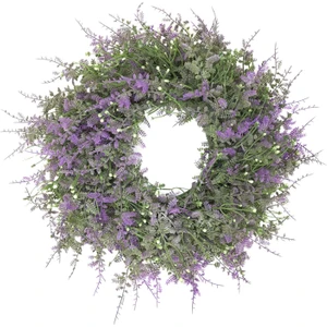 Yapay Lavanta Çiçek Çelenk Garland Kapı Çiftlik Evi Kapalı Dekor Exacum (Yurt Dışından)