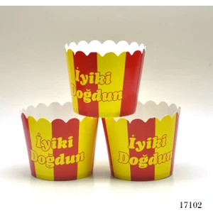 Lora Davet Cupcake Kabı Iyiki Doğdun Galatasaray (12 Adet) 17102 - Çok Renkli 17102