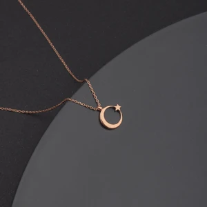 Ravza Gümüş 925 Ayar Gümüş Ay Yıldız Kolye