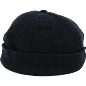 Kışlık Takke Hiphop Erkek Takke Şapka Docker Siyah