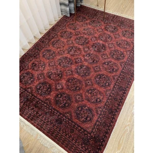 Sedef Şönil Görünüm Kilim Motif Lateks Kaymaz Taban Leke Tutmaz Saçaklı Eskitme Halı