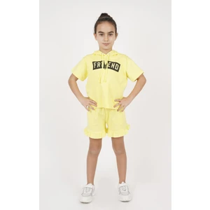 Best Kids Kız Çocuk Kapüşonlu Yarım Kollu Sweatshirt