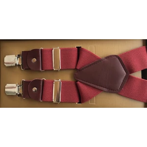 Kemer Sepeti Bordo Renkli 4 Klipsli Pantolon Askısı