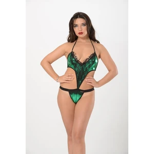 Yeşil Siyah Lame Fantezi Gecelik