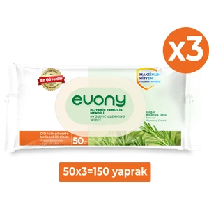 Evony Hijyenik Temizlik Mendili 3x50’li (150 Yaprak)