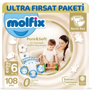 Pure&soft 6 Beden E.large Ultra Fırsat Paketi 108 Adet
