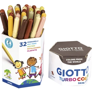 Turbo Color Skin Tones Keçeli Boya Kalemi Seti Ten Renkleri 32'li Pot