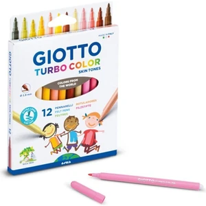 Turbo Color Skin Tones Keçeli Boya Kalemi Seti Ten Renkleri 12 Renk