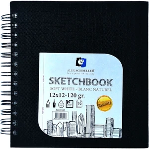 Alex Schoeller Sketchbook Sert Kapak Spiralli Eskiz Çizim Defteri 120 gr 12 x 12 cm 70 Yp.