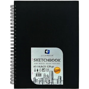 Alex Schoeller Sketchbook Sert Kapak Spiralli Eskiz Çizim Defteri 120 gr A5 70 Yp.