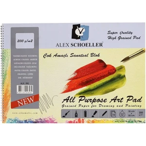 Ale x Schoeller Çok Amaçlı Sanatsal Resim ve Eskiz Çizim Defteri 200 gr 35 x 50 cm 15 Yp.