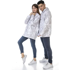 Vıshenka Unisex Batik Baskılı 3 Iplik Oversize Kapüşonlu Kanguru Cepli Batik Sweatshirt