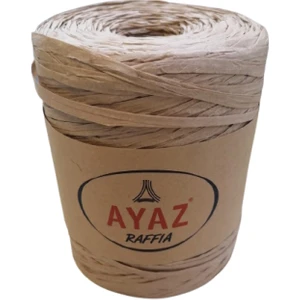 Doğal Rafya Naturel Hasır Rengi Kağıt Ip Özel Sarım 250 Gr. Yumak