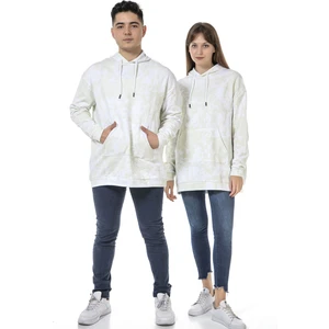 Vıshenka Unisex Batik Baskılı 3 Iplik Oversize Kapüşonlu Kanguru Cepli Batik Sweatshirt