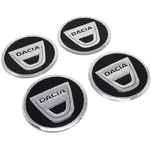 Yed Ekipman Jant Göbeği Arma Dacia Alüminyum Siyah Set Çerçeveli 60 mm 4'lü