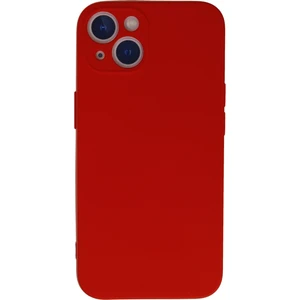 Caseart Apple iPhone 13 Kapak Içi Kadife Kamera Korumalı Lansman Silikon Kılıf - Kırmızı