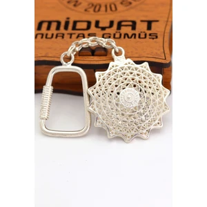 Midyat Nurtaş Gümüş Güneş Model 925 Ayar Gümüş Anahtarlık
