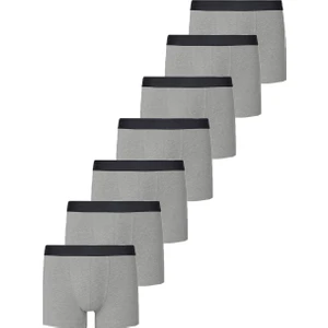 John Lion Erkek Premium Likralı 7'li Boxer Gri