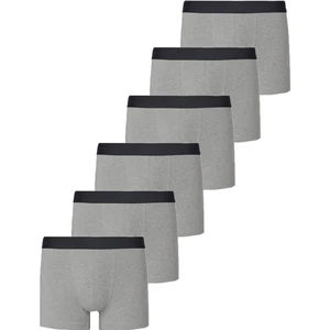 John Lion Erkek Premium Likralı 6'lı Boxer Gri