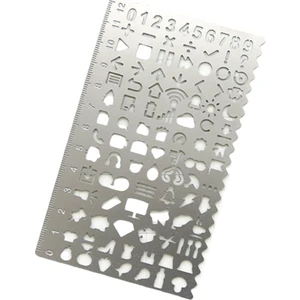 Metal Şablon - Günlük Yaşam Sembolleri 8 x 13 cm