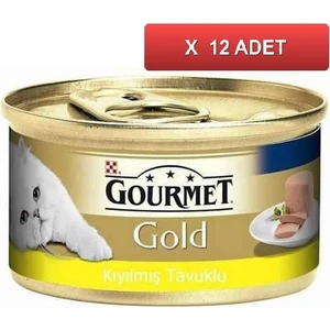 Gourmet Gold Kıyılmış Tavuk Etli Kedi Konservesi 85 Gram 12'li