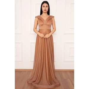 Ruby 13280 Simli Tül Uzun Elbise