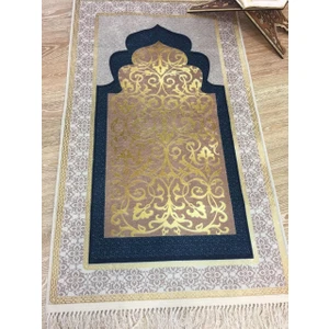 Gold Saçaklı Seccade (Lateks Taban)  75 x 125
