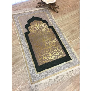 Gold Saçaklı Seccade (Lateks Taban) 75 x 125