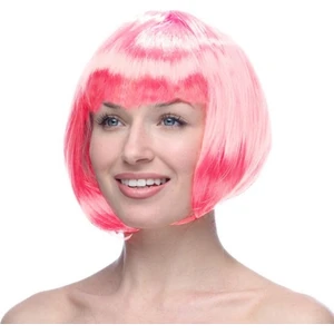 Pembe Renk Peruk Küt Saç