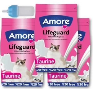Lifeguard Yavru Kedi Süt Tozu 3 x 240 gr + Biberon