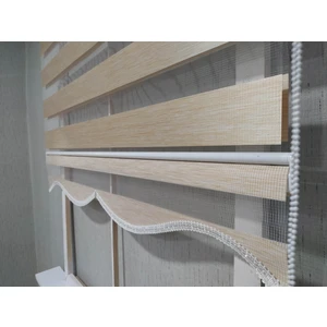 Story Perde Dilimli Soft Bamboo Krem-3 Zebra Perde