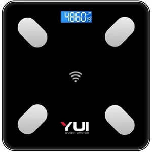 TZC-001 Yağ Ölçer Çok Fonksiyonlu Akıllı Bluetooth Şarjlı Tartı - Siyah