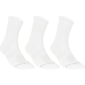 Spor Çorabı - Tenis Çorabı - Uzun Konçlu - Unisex - 3 Çift - Beyaz - RS500 Artengo