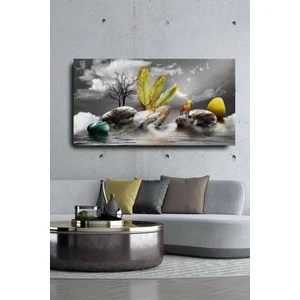 Home Arths Homearths Dekoratif Soyut Altın Geyik ve Taşlar Sürreal Kanvas Duvar Tablosu 120X60CM