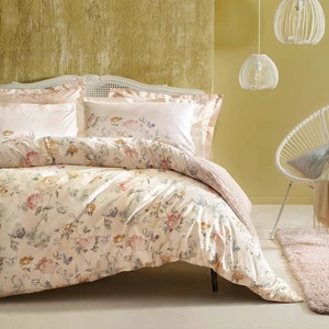 Bedding Farida Ranforce Çift Kişilik Nevresim Takımı - Somon