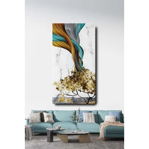 Home Arths Homearths Dekoratif Soyut Altın Geyik ve Ağaç Sürreal Kanvas Duvar Tablosu 120X60CM Büyük Boy Tablo