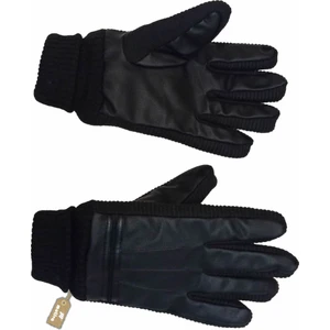 Soğuk Hava Kışlık Deri ve Örme Kenarlı Eldiven Içi Tüylü Rahat ve Yumuşak