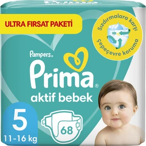 Bebek Bezi Aktif Bebek 5 Beden 68 Adet Ultra Fırsat Paketi