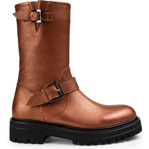 Deri Bakır Rengi Kadın Bot