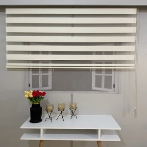 Volper Mekanik Vp 901 Stor Zebra Perde Düz Ekru 180X200