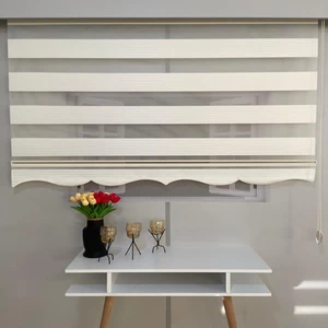 Volper Mekanik Vp 906 Stor Zebra Perde Pliseli Ekru Etek Dilimli 80X200