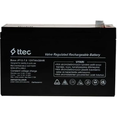 Ttec 12V 7AMPER Base Kuru Tip