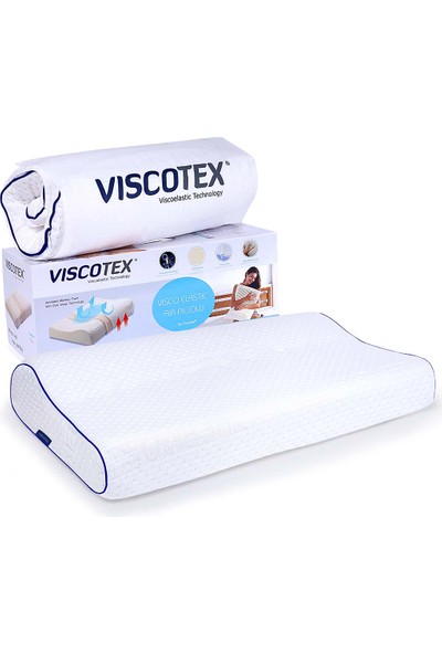 Viscotex Boyun Destekli Yastık / Orthopedic Pillow 60x40x10/8 cm