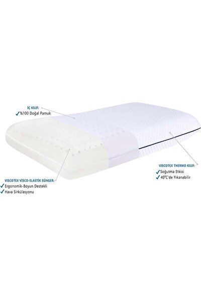 Viscotex Duyarlı (Sensitive) Yastık 70x40x12 cm / Sensitive Yastık