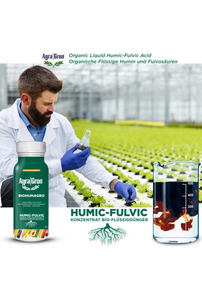 Agragron Biohumagro Leonardit Menşeili Hümik Fülvik - Agragron Biohumagro 1 Lt Organik Toprak Düzenleyici