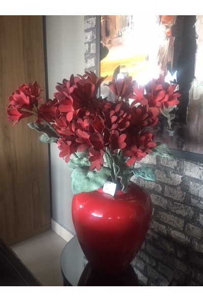 Cemile Orman Gülü Kırmızı Yapay Çiçek 90 cm