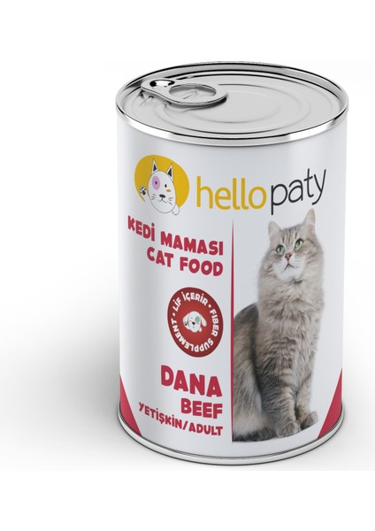 Dana Etli Yaş Konserve Kedi Maması 24 Adet- 415 gr