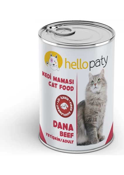 Hello Paty Dana Etli Yaş Konserve Kedi Maması 24 Adet- 415 gr