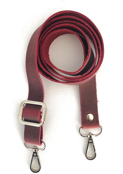 Atölyesi Deri Çanta Sapı Gümüş (120 Cm) - Crazy Pembe Rengi