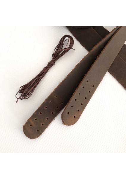 Atölyesi Deri Dikilebilir Çanta Sapı (Çift/75 Cm) - Crazy Taba Rengi